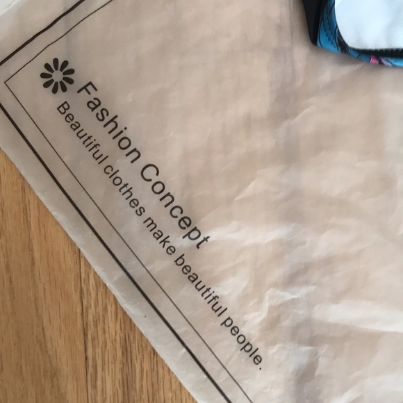 Fashion Concepts Black Stiff Bra Striped Floral Bikini Size XL - Picture 13 of 16